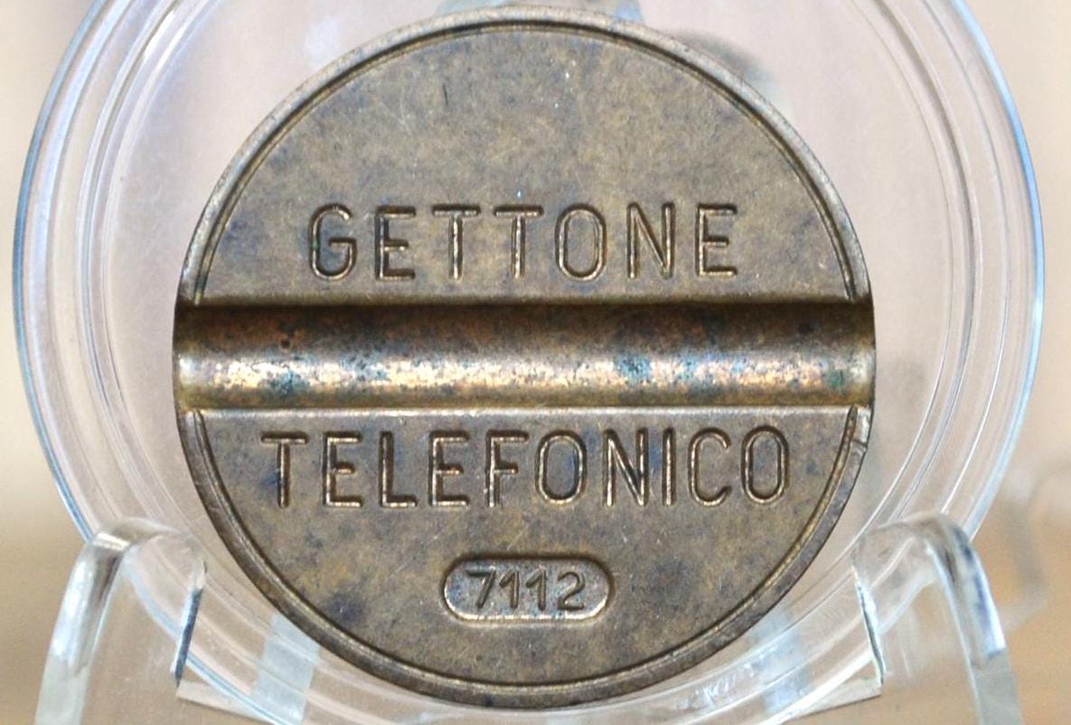 Vintage Italian Telephone Coin - Gettone Telefonico - Date Varieties - Great Birthday or Anniversary Gift! Vintage Telephone Tokens.