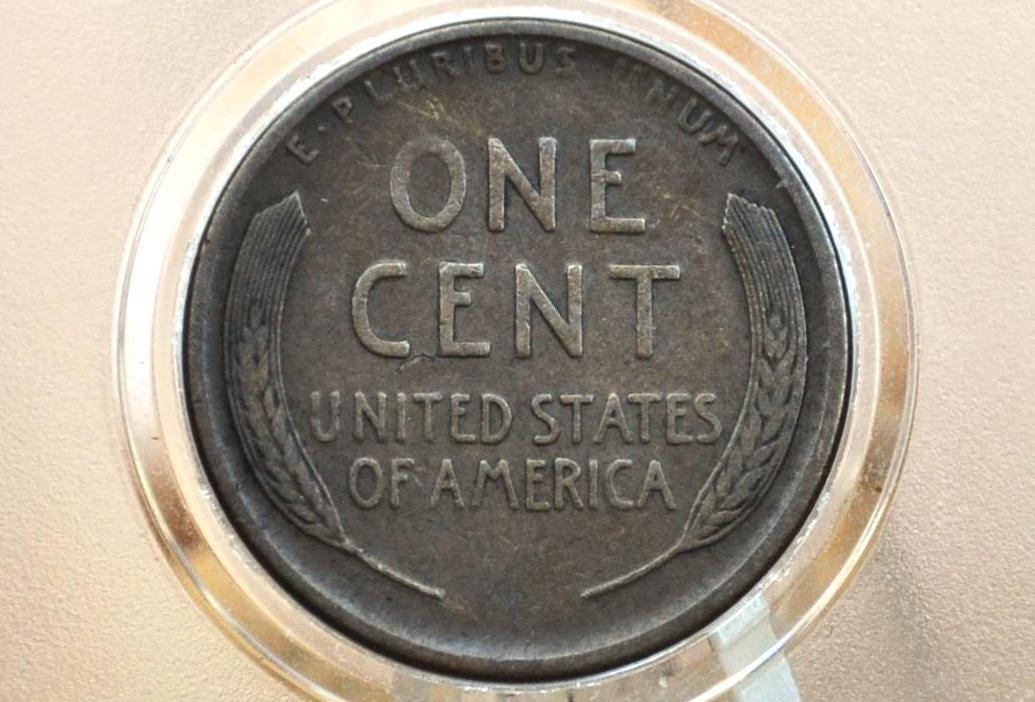 1913-S Wheat Penny - Choose by Grade - 1913 S Wheat Ear Cent - San Francisco Mint - Wheat Ear Cent 1913 S - Semi-Key Date