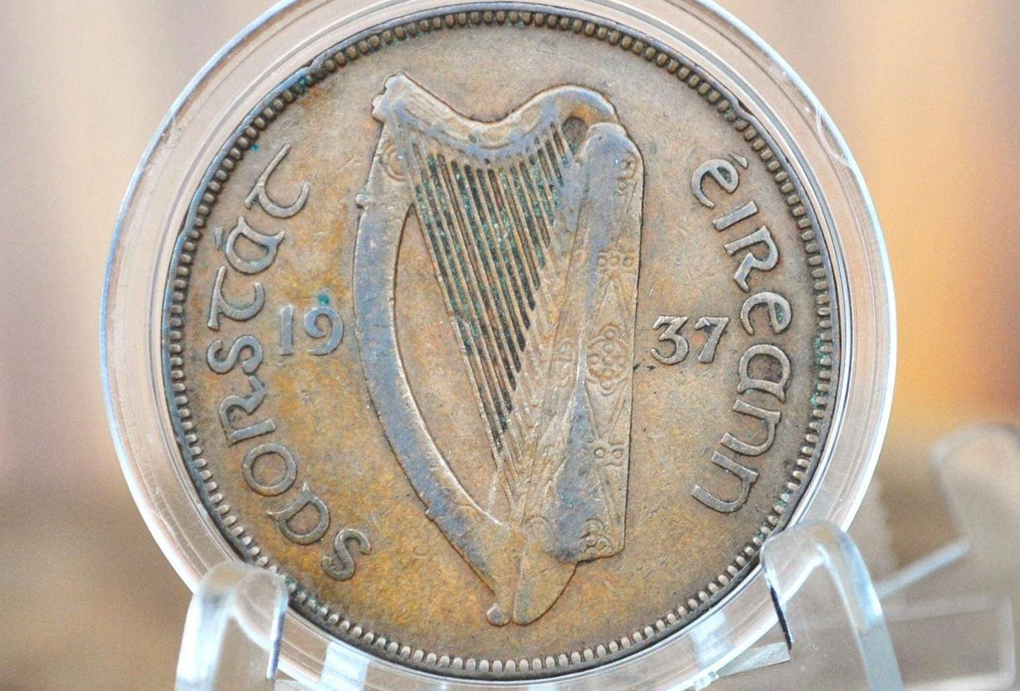 Irish 1 Penny Coins! - Choose by Date - Vintage Irish One Cent Coin Ireland - Hen with Chicks Design - Great for Gifts, Jewelry, 30's 40's+