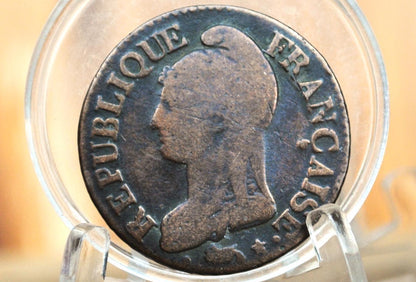 1796 Year 5 Dupre Republic of France 5 Centimes - Revolutionary Coins of France - Alexandre Roëttiers de Montaleau, Monnaie de Paris