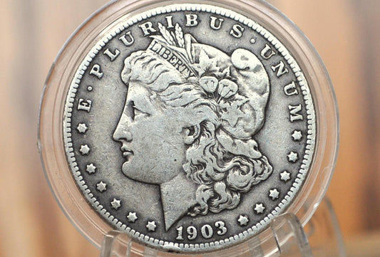 1903-S Morgan Silver Dollar - VF (Very Fine) Grade / Condition, San Francisco Mint 1903 Morgan Dollar 1903 S Silver Dollar 1903 S Rarer Date