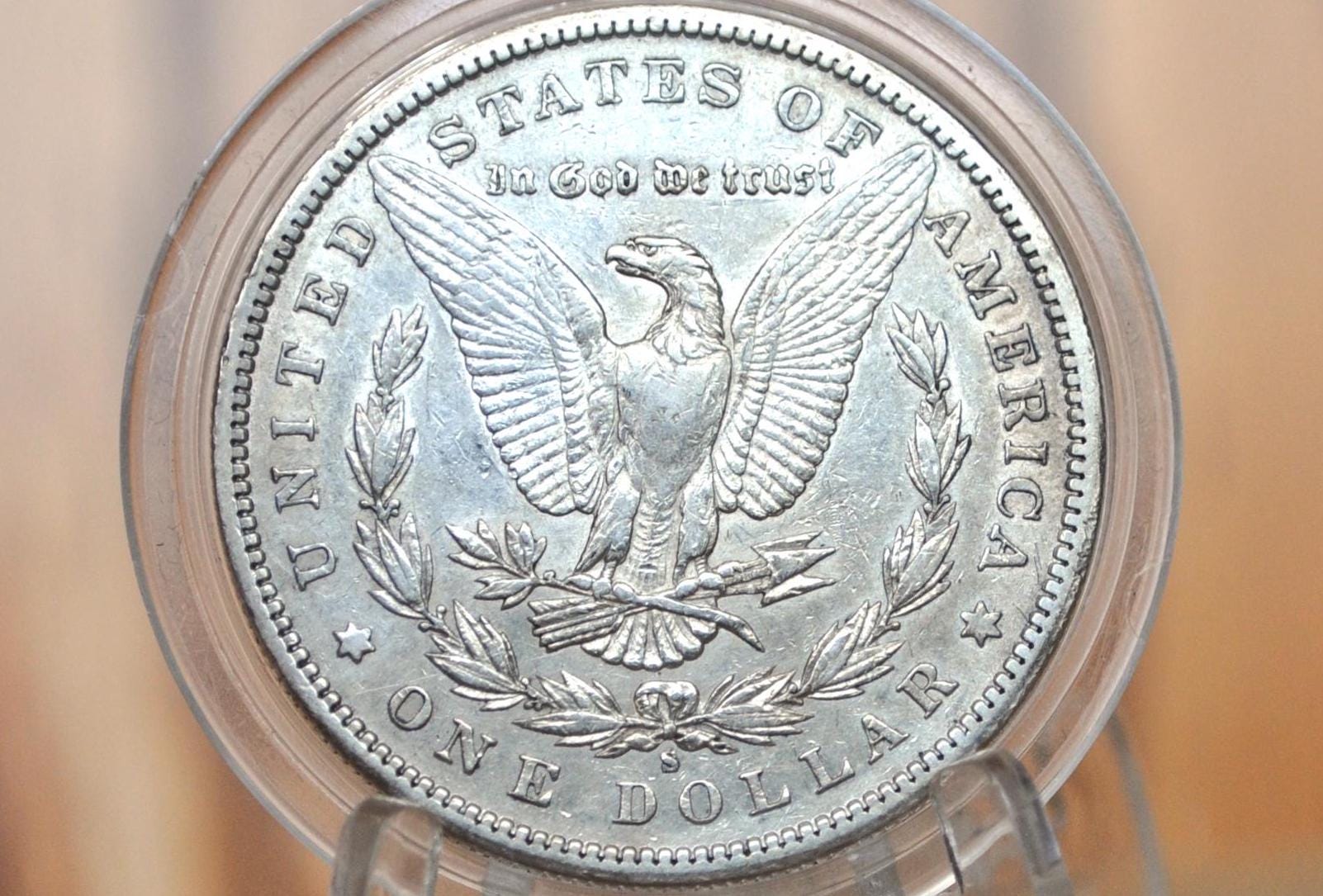 1887-S Morgan Silver Dollar - AU Grade / Condition - 1887 S Morgan Dollar 1887S Silver Dollar - Rarer Date, Nice Coin - Low Mintage