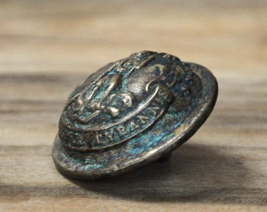 Antique Post-Civil War Era Virginia Officer Coat Button - 1870-92 - Antique Horstmann Bros & Co. Virginia Civil War Staff Officer Button