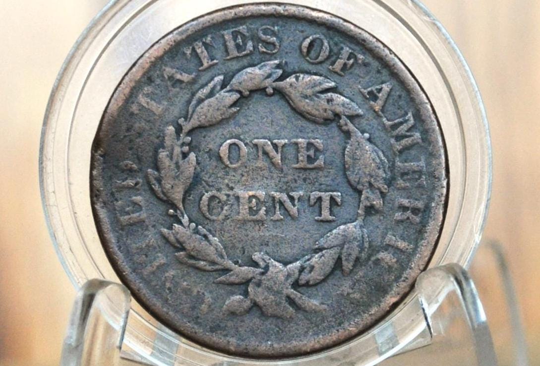 1830 Matron Head Large Cent - VG Details, Corrosion, Better Date! Medium Letters Variety - 1830 Liberty Head Cent - 1830 US One Cent
