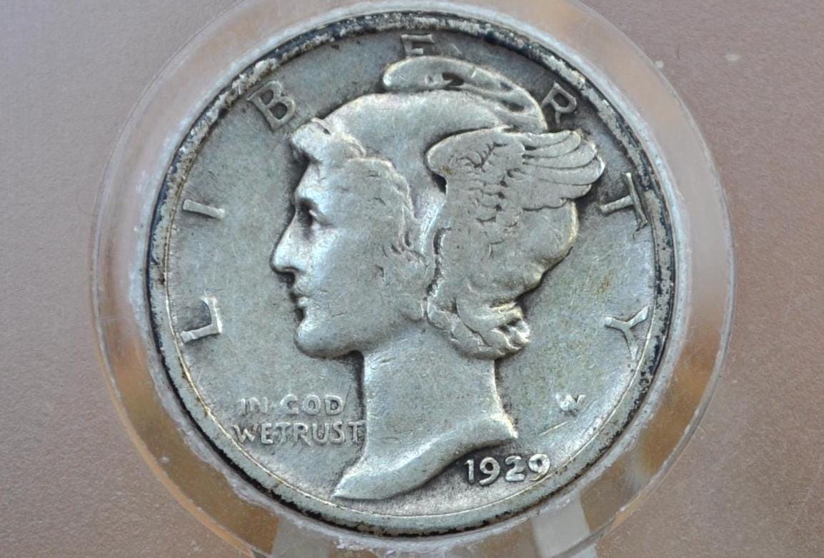 1929-S Mercury Dime - Choose by Grade / Condition - San Francisco Mint - 1929S Mercury Dime - 1929 Dime - Silver Dime