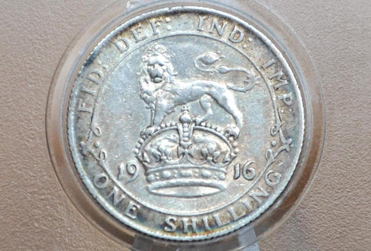 1916 Great Britain Silver 1 Shilling UK One Shilling 1916 - AU Grade - Queen Victoria - 1 Shilling 1916 Sterling Shilling Uk