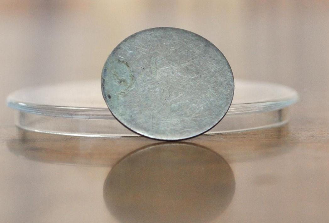 Antique Silver Button - Made From an 1873 Seated Liberty Half Dime - 1800s Button Antique