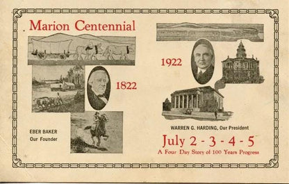 1922 Marion Ohio Centennial Town Medal, Really Cool & Unique Rainbow Toning, 1822 Centennial Anniversary Marion Ohio, Marion Steamshovel Co.