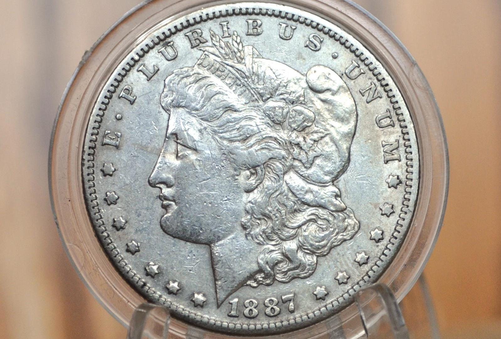 1887-S Morgan Silver Dollar - AU Grade / Condition - 1887 S Morgan Dollar 1887S Silver Dollar - Rarer Date, Nice Coin - Low Mintage