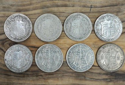 1910s-60s Great Britain Half Crowns, Choose by date! - 1/2 Crown 1937 1949 United Kingdom HalfCrown Great for Jewelry, birthdays, gifts