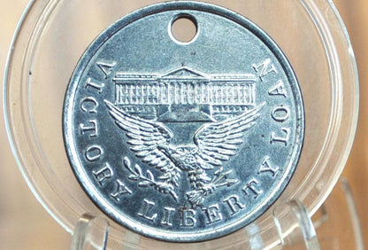 1919 Victory Liberty Loan Medal Made from Captured German Cannon - WWI US Military Victory Liberty Loan Token, Awarded for Patriotic Service