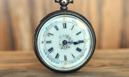 Antique Andre Mathey 0.935 Silver Pocket Watch - Vintage Silver Pocket Piece - Rare Find!