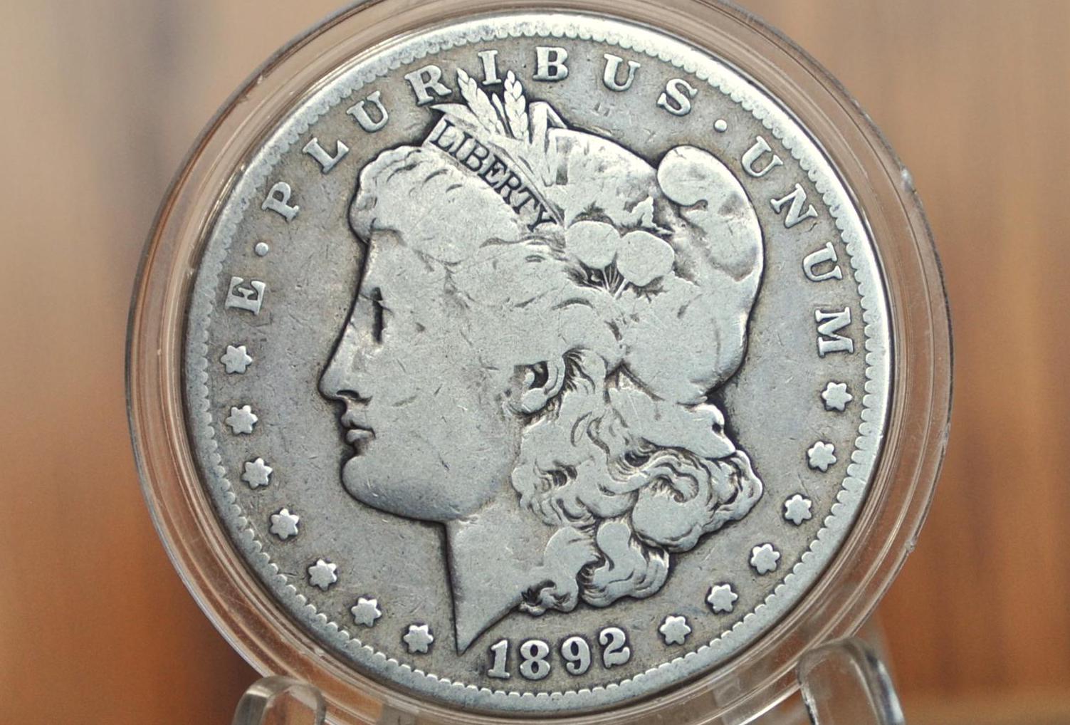 1892-CC Morgan Dollar - VG Grade / Condition - Carson City Mint 1892 Morgan Silver Dollar - 1892 CC Morgan