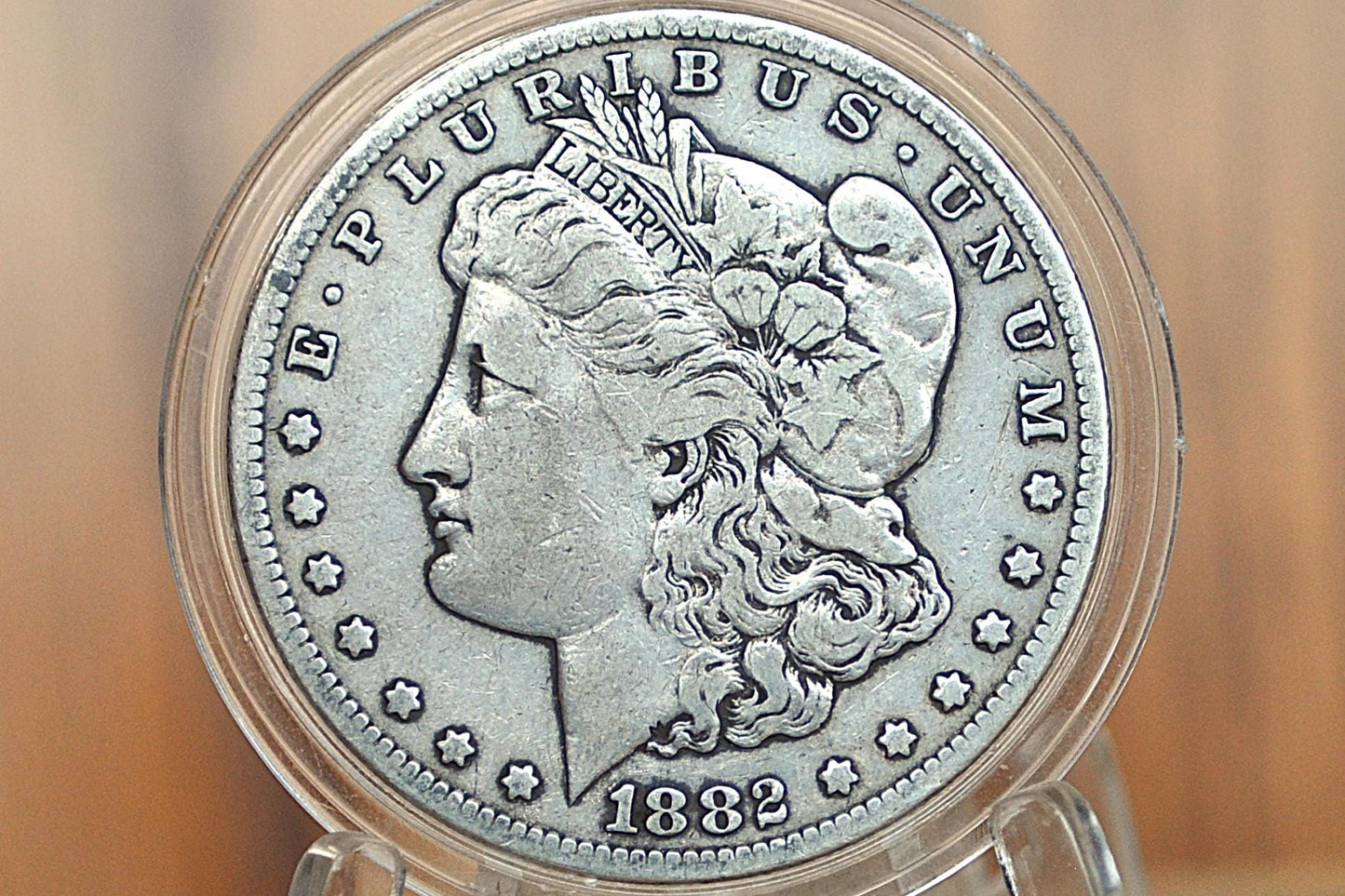 1882 CC Morgan Silver Dollar - Fine+ - Carson City Mint 1882CC Morgan Dollar 1882CC, Rarer Date, Authentic