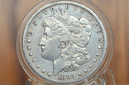 1885 CC Morgan Silver Dollar - XF45 (Extremely Fine) - Carson City Mint 1885CC Morgan Dollar 1885CC, Rarer Date, Authentic