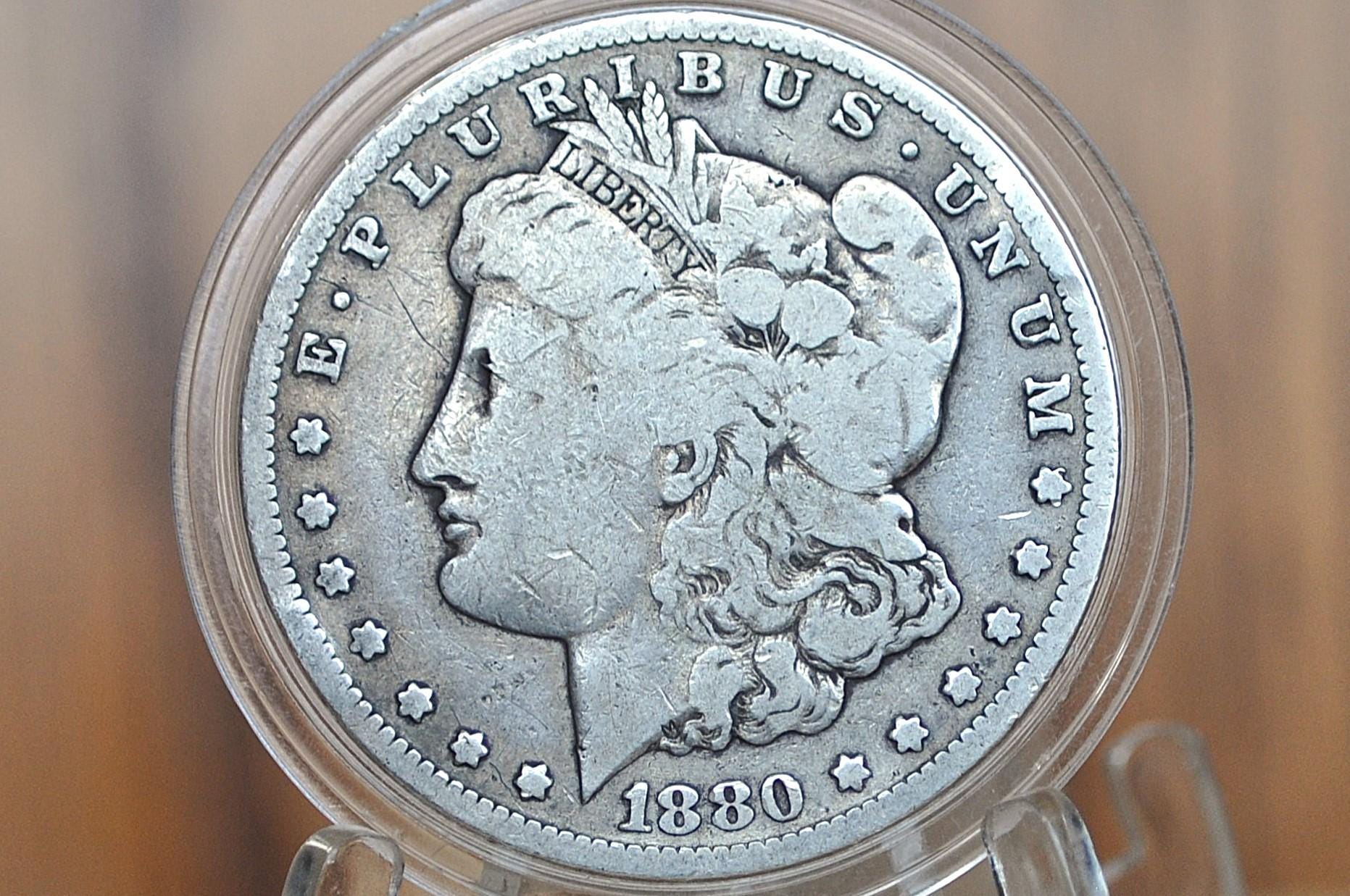 1880 CC Morgan Silver Dollar - VG - Carson City Mint 1880CC Morgan Dollar 1880CC, Rarer Date, Authentic