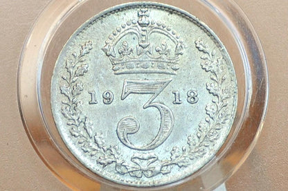 1911-1920 Great Britain Silver 3 Pence Silver - Circulated Conditions - King George - UK 3 Pence Great Britain Three Pence 92.5% Silver