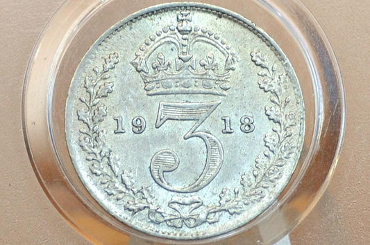 1911-1920 Great Britain Silver 3 Pence Silver - Circulated Conditions - King George - UK 3 Pence Great Britain Three Pence 92.5% Silver
