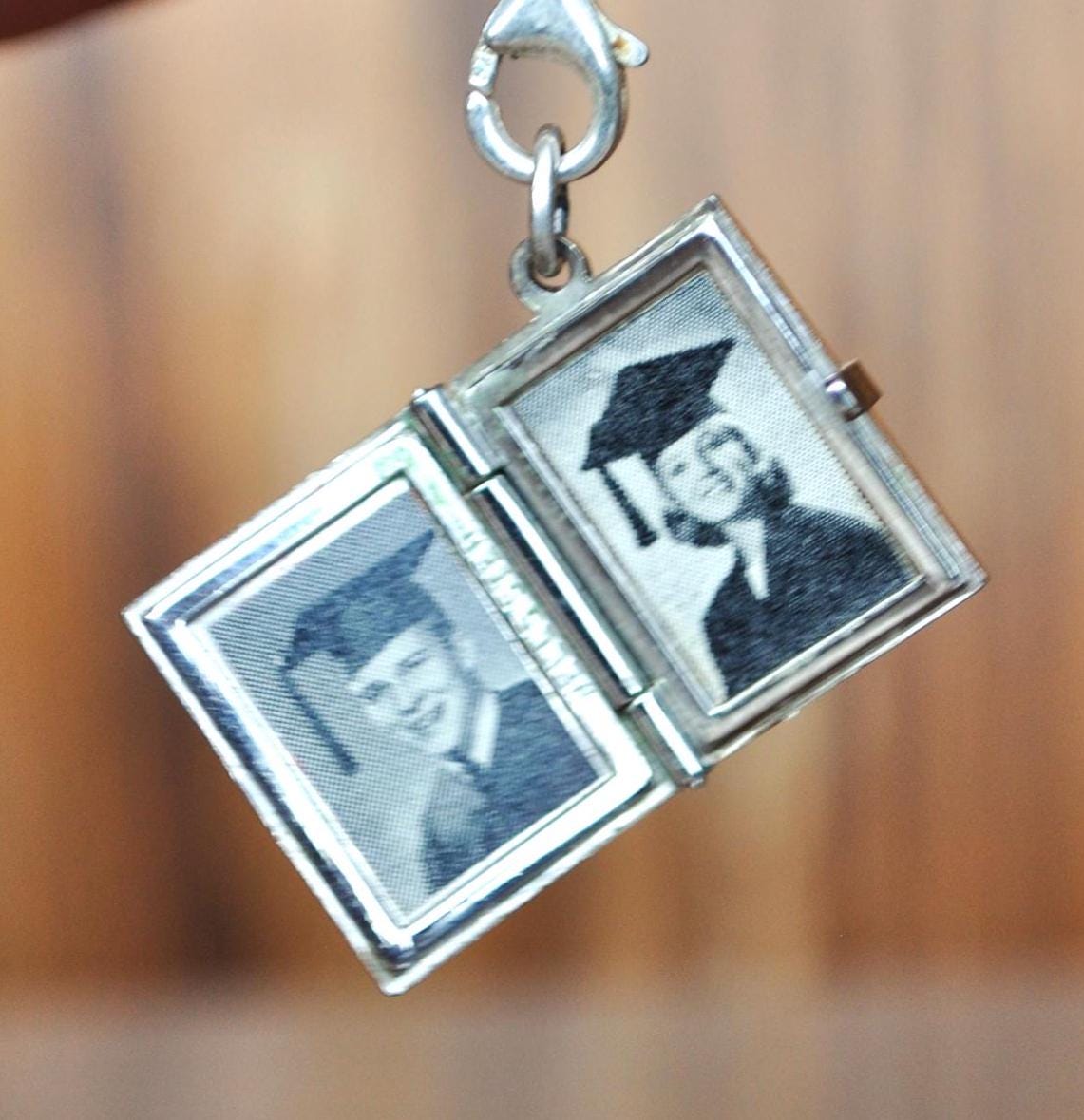 Vintage Wells Sterling 1968 Yearbook Locket - Vintage Yearbook Graduation Charm - Vintage Locket Charm Wells Sterling Silver