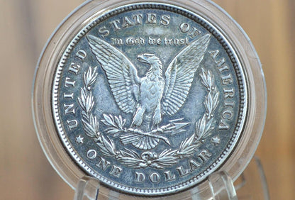 1878 Morgan Silver Dollar Eight Feathers - AU, Cleaned - 1878 8 Tail Feathers Morgan - 8 Feather Variety 1878 Morgan, Rarer Coin