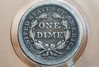 1853 Seated Liberty Dime - (F) Fine - 1853 Silver Dime / 1853 Liberty Seated Dime 1853 With Arrows