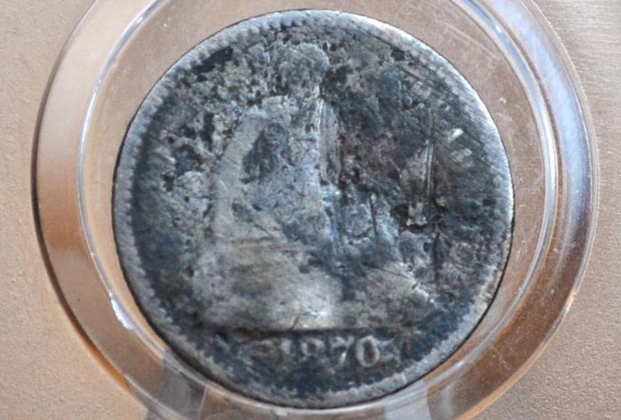 1870 Half Dime - Cull / Fair - 1870 Seated Liberty Half Dime - Early American Coin - 1870 Silver Half Dime Liberty Seated