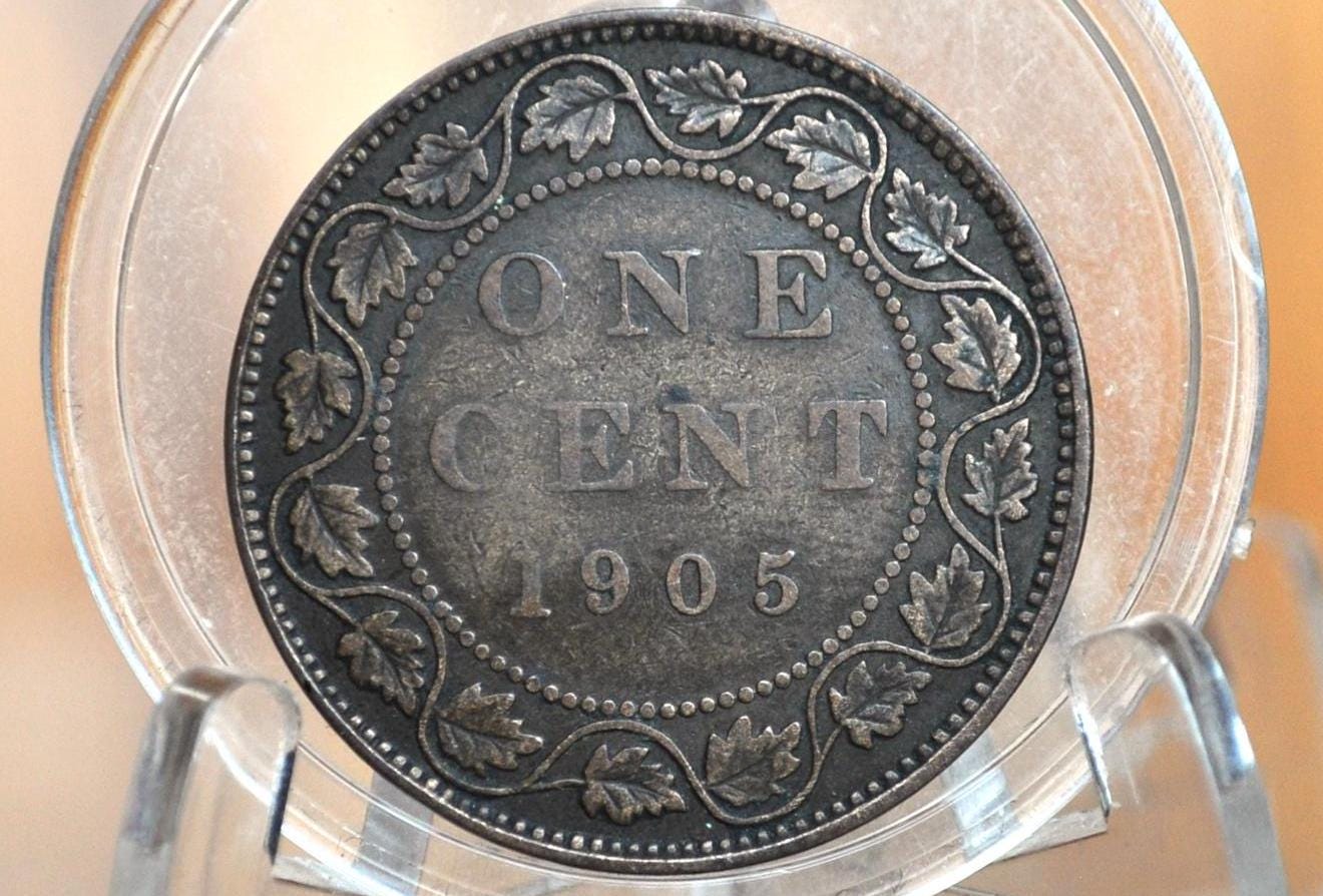 1905 Canadian Cent - XF (Extremely Fine) Grade / Condition - Edward VII - One Cent Canada 1905 Large Cent - 1905 Canadian Penny