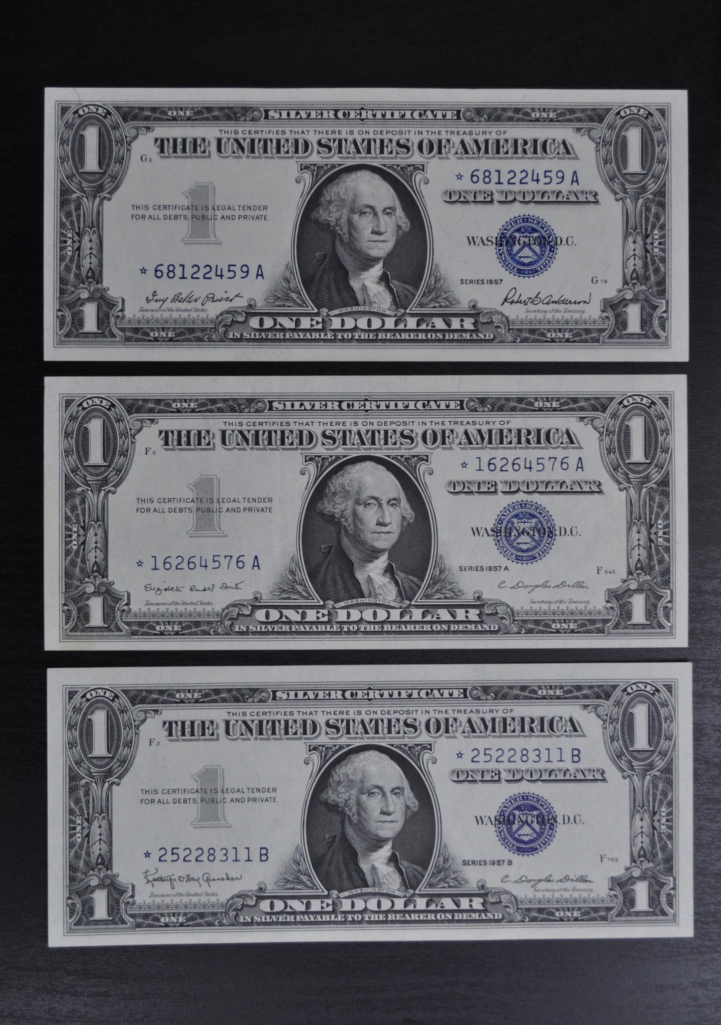 1957 STAR NOTE Silver Certificate - Choose by Grade / Condition - 1957 With Star - Single or Series Set - Star Note Silver Certificates 1957