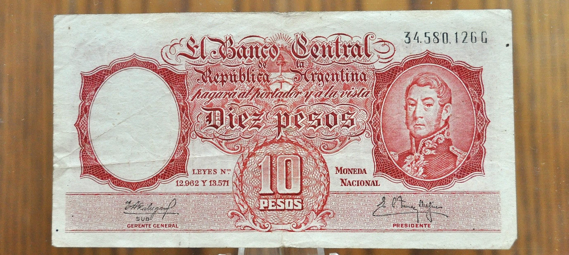 1960-63 Central Bank of Argentina Pesos Notes - San Martin Series - 10, 50, 100 Pesos - 1963 Argentina San Martin Series - P#270 P#271 P#272