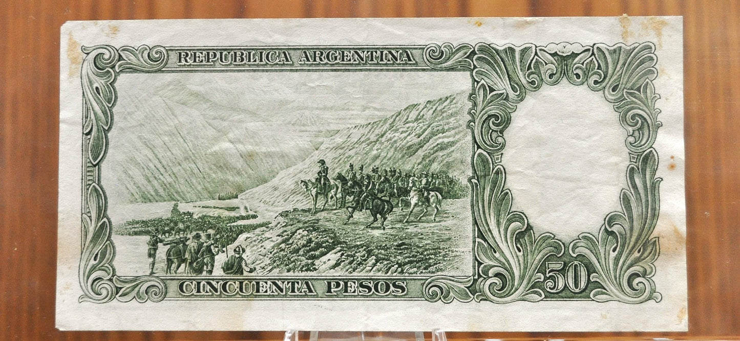 1960-63 Central Bank of Argentina Pesos Notes - San Martin Series - 10, 50, 100 Pesos - 1963 Argentina San Martin Series - P#270 P#271 P#272