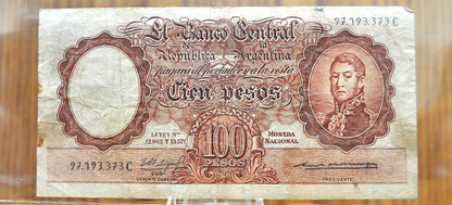 1960-63 Central Bank of Argentina Pesos Notes - San Martin Series - 10, 50, 100 Pesos - 1963 Argentina San Martin Series - P#270 P#271 P#272