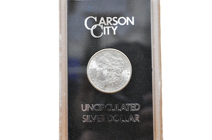 1883 CC Morgan Silver Dollar - Uncirculated, GSA Original Packaging - Carson City Mint 1883CC Morgan Dollar 1883CC, With COA