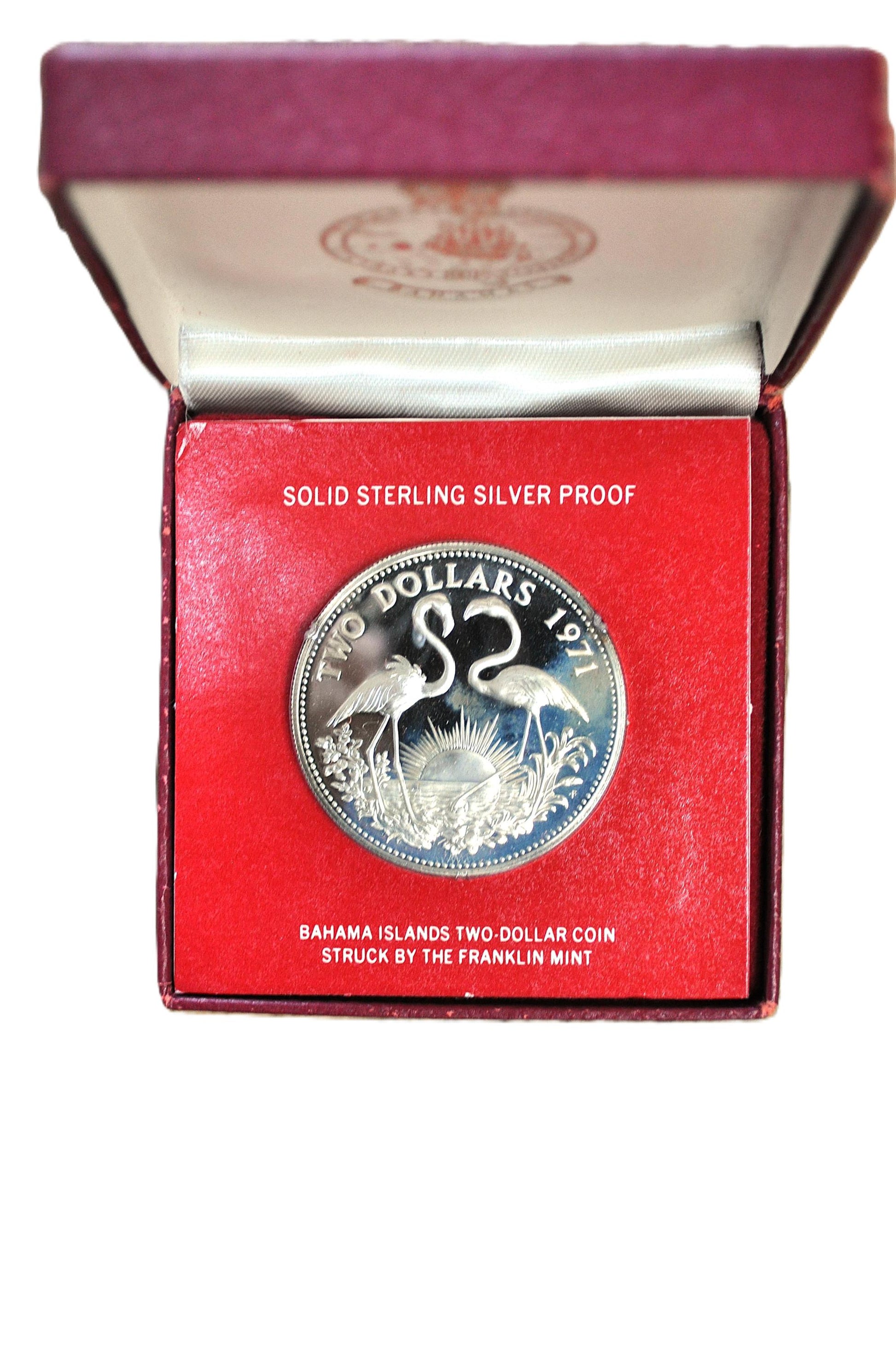 1971 Bahamas Sterling Proof - Original Packaging and Case - Bahama 2 Dollar 1971, Only 88,000 Made