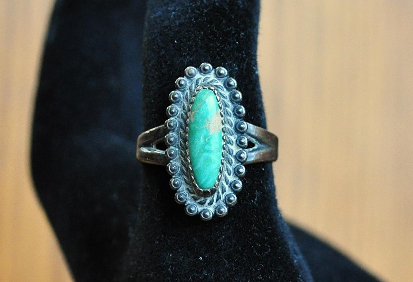 Vintage Bell Trading Post Sterling Ring Turquoise Stone, Size 6.5, Authentic Native American Jewelry, Authentic Turquoise Ring, 925 Silver