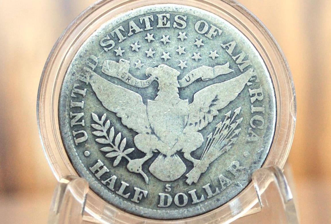 1914-S Barber Silver Half Dollar - VG (Very Good) Grade/Condition