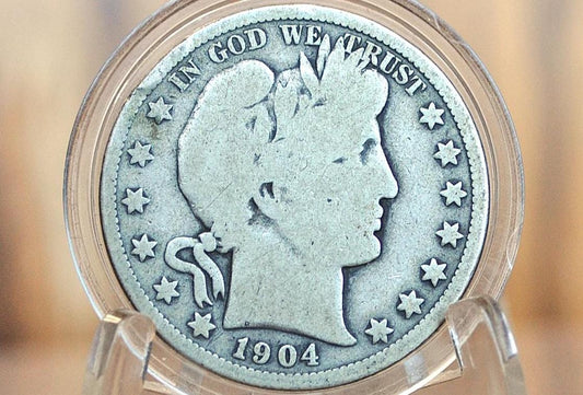 1904-O Barber Half Dollar - VG (Very Good) Grade / Condition - 1904O Barber Silver Half Dollar 1904 New Orleans Mint - Better Date
