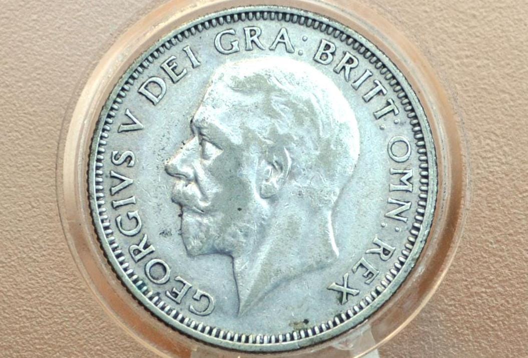 1927 Great Britain Silver 1 Shilling UK One Shilling 1927 - About Uncirculated Grade, Lustrous Coin - 1 Shilling 1927 Sterling Shilling UK