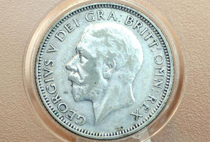 1927 Great Britain Silver 1 Shilling UK One Shilling 1927 - About Uncirculated Grade, Lustrous Coin - 1 Shilling 1927 Sterling Shilling UK