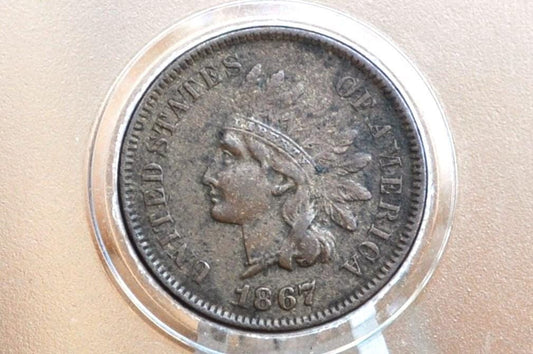 1867 Indian Head Penny - Key Date - Choose by Grade / Condition - Civil War Era Coin - 1867 Cent