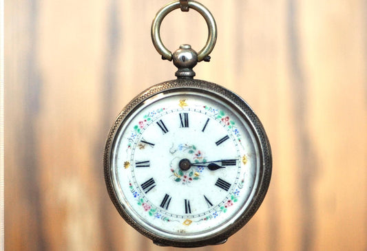 Antique Andre Mathey 0.935 Silver Pocket Watch - Vintage Silver Pocket Piece - Rare Find!