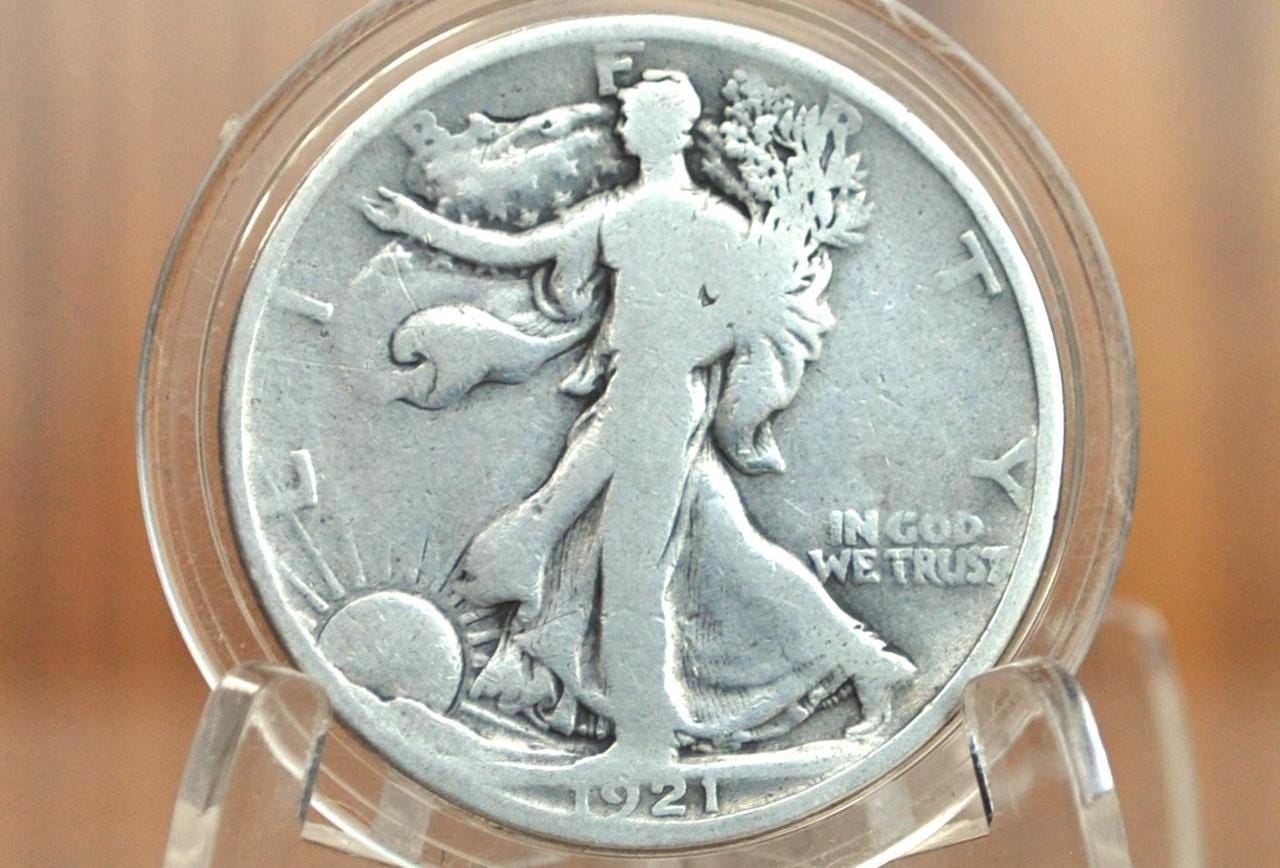 1921 Walking Liberty Silver Half Dollar - VG -Key Date- Philadelphia Mint- 1921 P WLH - Half Dollar 1921 Liberty Walking Half
