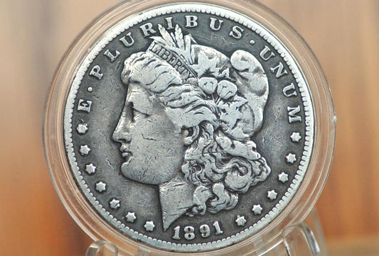 1891-CC Morgan Silver Dollar - VF (Very Fine) Grade / Condition - Carson City Mint - 1891CC Morgan Silver - 1891 CC Morgan Dollar