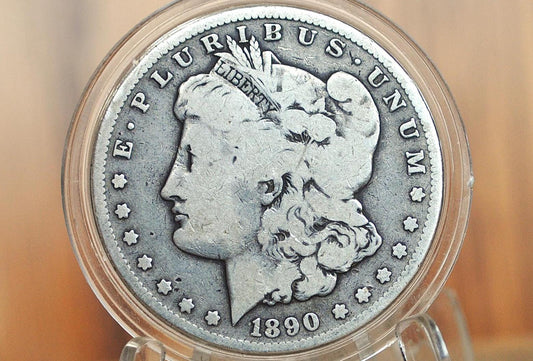 1890-CC Morgan Dollar - VG Grade / Condition - Carson City Mint - 1890CC Morgan Silver Dollar 1890 CC Mint Dollar 1890 Silver Dollar