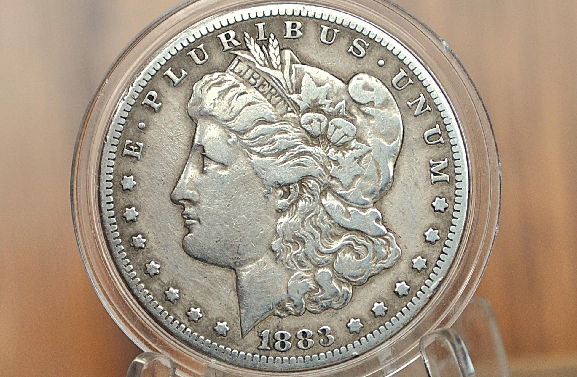 1883 CC Morgan Silver Dollar - Very Fine - Carson City Mint 1883CC Morgan Dollar 1883CC, Rarer Date, Authentic