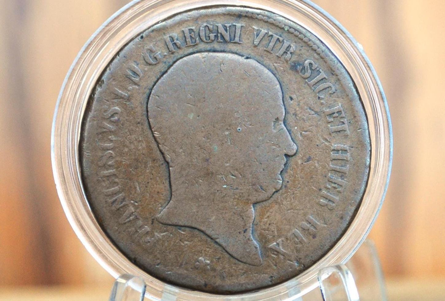 1825 Italian States Naples 10 Tornesi - Great Condition - Naples Tornesi Dieci 1825 - Cool Coin