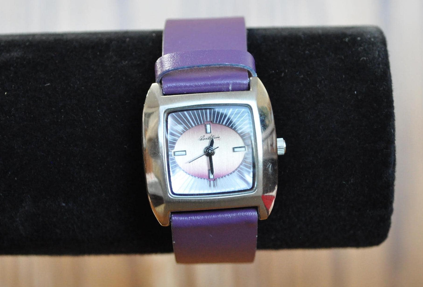 Antique Purple Levi Strauss Ladies Watch - Vintage Purple Ladies Levi Strauss Watch - Working