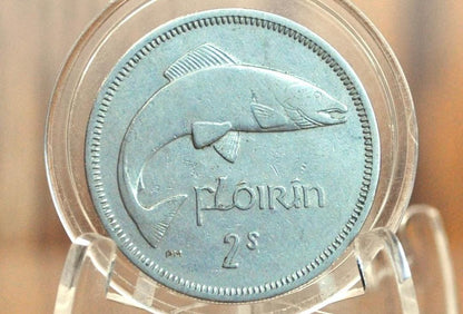 Irish Florins - Choose by Date! - 1950's and 60's Florin Coin Ireland 2 Shillings Coin - Salmon Design Irish Coins