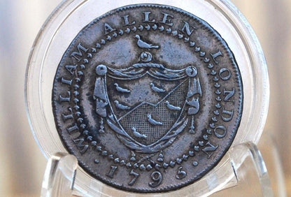 1795 Middlesex London / Allen’s Halfpenny Token - Great Details - Condor Token 1795 - Promissory Halfpenny