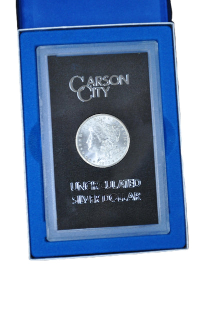 1883 CC Morgan Silver Dollar - Uncirculated, GSA Original Packaging - Carson City Mint 1883CC Morgan Dollar 1883CC, With COA