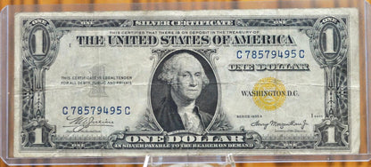 1935-A Silver Certificate Yellow Seal North Africa Series - 1935 A Yellow Seal North Africa Silver Cert Fr#2306